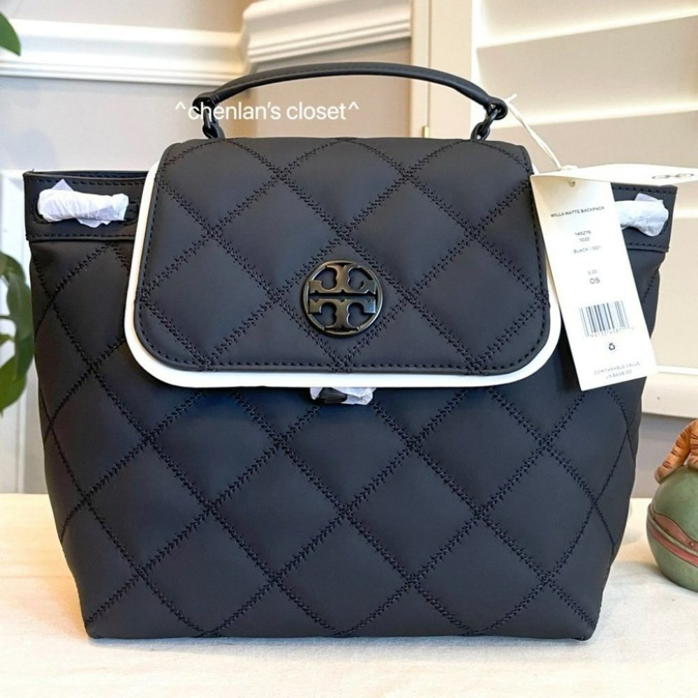 🔥NeW! $658 Tory Burch Willa Matte Backpack - Picture 3 of 11